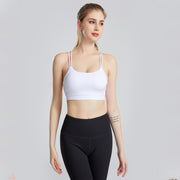 Yoga Fitness Woman Back Cross High Elastic Sports Vest